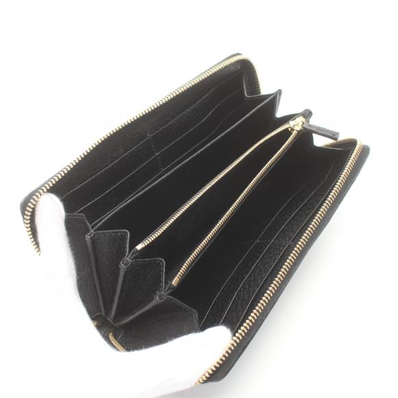 Gucci Gucci Leather Horsebit Round Wallet Black Leather Long Wallet 700484 - Picture 3 of 6